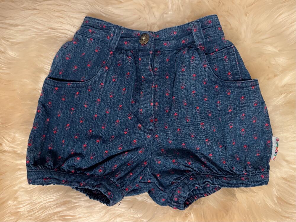 Vintage Gymboree Denim Bubble Shorts‎ Rainbow Tag Baby XS 9-18m, 9-12m 12-18m